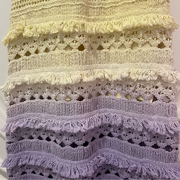 Maje Crochet Yellow Purple Dress — No Tags & Seam Rip - Picture 10 of 13
